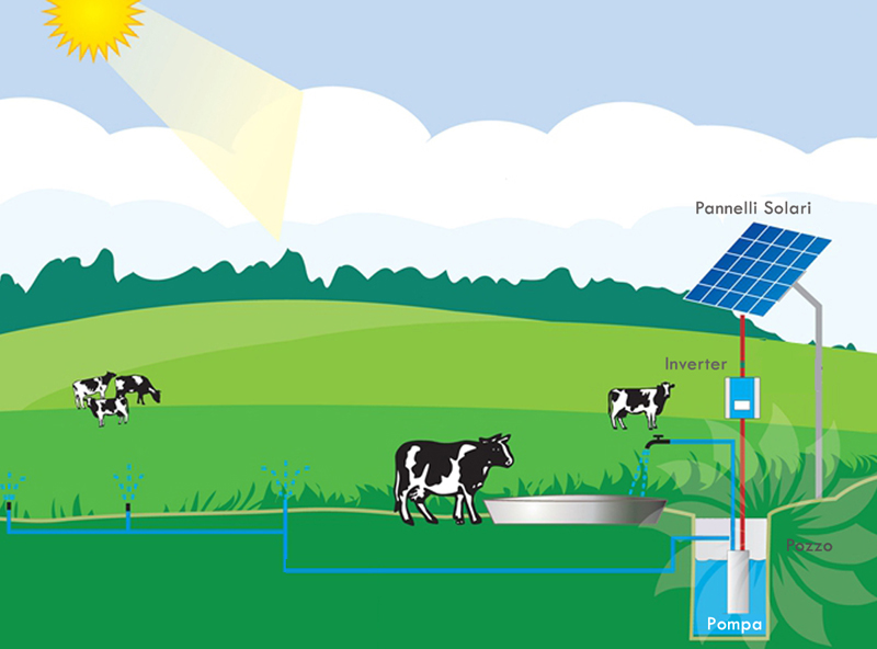 pompe solari per abbeveratoio bestiame